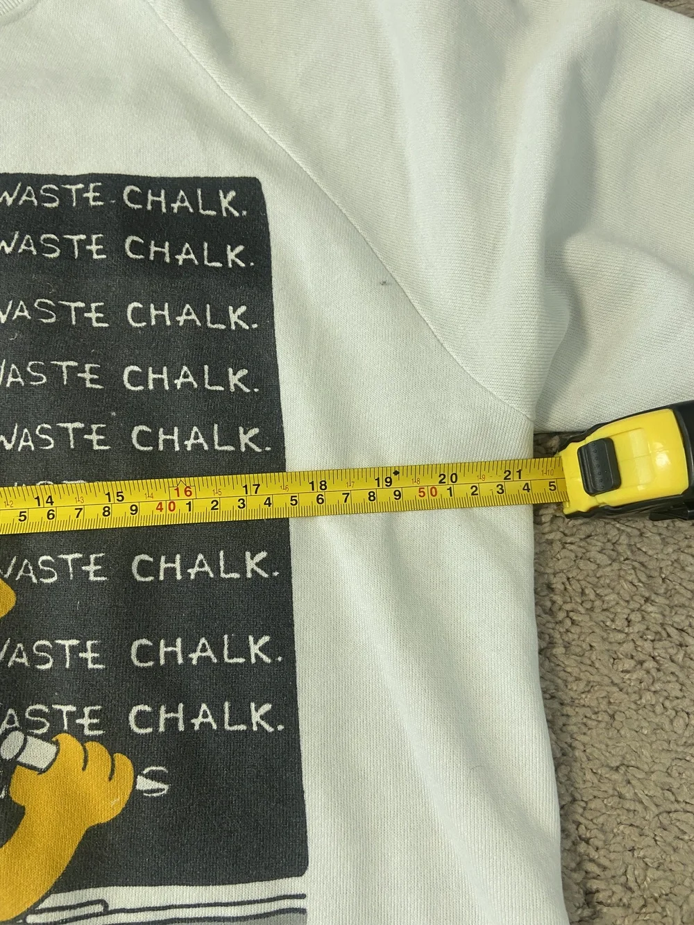 Vintage Simpsons Sweatshirt Mens XL White Bart Chalkboard Crewneck 90s USA Made